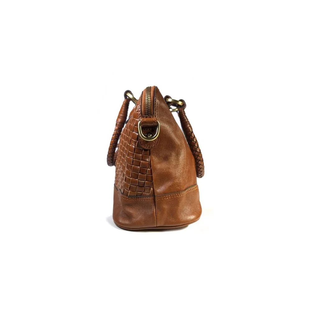 Patricia Nash Bag Large Discovery Augusta Satchel Cognac